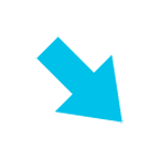 Emoji ↘️ Freccia In Basso A Destra su Google Android 4.4.