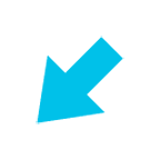 Emoji ↙️ Freccia In Basso A Sinistra su Google Android 4.4.