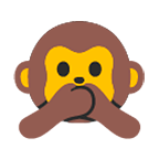 🙊 Emoji sich den Mund zuhaltendes Affengesicht Google Android 4.4.