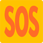 Emoji 🆘 Pulsante SOS su Google Android 4.4.