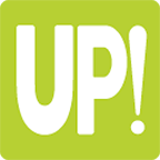 🆙 Emoji Schriftzug „UP!“ im blauen Quadrat Google Android 4.4.