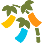 Emoji 🎋 Albero Decorato su Google Android 4.4.