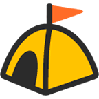 Emoji ⛺ Tenda su Google Android 4.4.