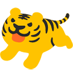 Émoji 🐅 Tigre sur Google Android 4.4.