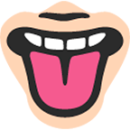 Emoji 👅 Lingua su Google Android 4.4.