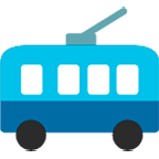 Émoji 🚎 Trolleybus sur Google Android 4.4.