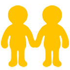 Émoji 👬 Deux Hommes Se Tenant La Main sur Google Android 4.4.