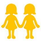 Émoji 👭 Deux Femmes Se Tenant La Main sur Google Android 4.4.