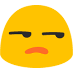 😒 Emoji Rosto Aborrecido na Google Android 4.4.