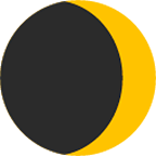 Emoji 🌒 Luna Crescente su Google Android 4.4.
