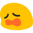 Emoji 😩 Faccina Esausta su Google Android 4.4.