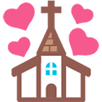 Emoji 💒 Chiesa Per Matrimonio su Google Android 4.4.