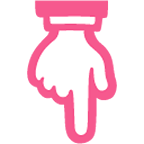 Emoji 👇 Indice Abbassato su Google Android 4.4.