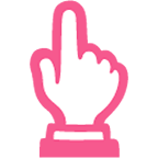 👆 Emoji nach oben weisender Zeigefinger von hinten Google Android 4.4.