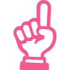 ☝️ Emoji Dedo índice Hacia Arriba en Google Android 4.4.