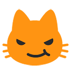 Emoji 😼 Gatto Con Sorriso Sarcastico su Google Android 5.0.