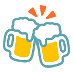 🍻 Emoji Jarras De Cerveza Brindando en Google Android 5.0.