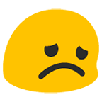 😞 Emoji enttäuschtes Gesicht Google Android 5.0.