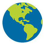 Émoji 🌎 Globe Tourné Sur Les Amériques sur Google Android 5.0.
