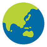 Émoji 🌏 Globe Tourné Sur L’Asie Et L’Australie sur Google Android 5.0.