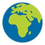 Émoji 🌍 Globe Tourné Sur L’Afrique Et L’Europe sur Google Android 5.0.
