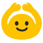 🙆 Emoji Person mit Händen auf dem Kopf Google Android 5.0.