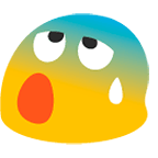 Emoji 😰 Faccina Blu Sudata su Google Android 5.0.