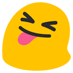 😝 Emoji Gesicht mit herausgestreckter Zunge und zusammengekniffenen Augen Google Android 5.0.