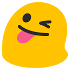😜 Emoji Rosto Piscando E Com Língua Para Fora na Google Android 5.0.