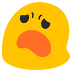 Emoji 😦 Faccina Imbronciata Con Bocca Aperta su Google Android 5.0.