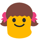 Mädchen Emoji auf Google Android 5.0.