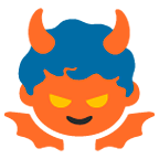 Emoji 👿 Faccina Arrabbiata Con Corna su Google Android 5.0.