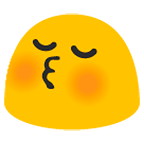 😚 Emoji küssendes Gesicht mit geschlossenen Augen Google Android 5.0.