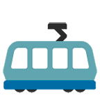 🚈 Emoji Tren Ligero en Google Android 5.0.