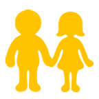 👫 Emoji Mann und Frau halten Hände Google Android 5.0.