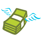 💸 Emoji Geldschein mit Flügeln Google Android 5.0.