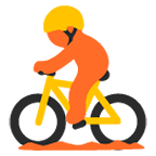 Emoji 🚵 Ciclista Di Mountain Bike su Google Android 5.0.
