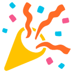 Emoji 🎉 Spara Coriandoli su Google Android 5.0.