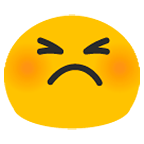 😣 Emoji entschlossenes Gesicht Google Android 5.0.