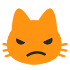 😾 Emoji Rosto De Gato Mal-humorado na Google Android 5.0.
