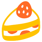 🍰 Emoji Pão De Ló De Morango na Google Android 5.0.