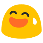 😅 Emoji Cara Sonriendo Con Sudor Frío en Google Android 5.0.