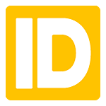 🆔 Emoji Großbuchstaben ID in lila Quadrat Google Android 5.0.