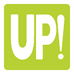 🆙 Emoji Schriftzug „UP!“ im blauen Quadrat Google Android 5.0.