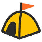 Emoji ⛺ Tenda su Google Android 5.0.