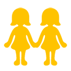 Émoji 👭 Deux Femmes Se Tenant La Main sur Google Android 5.0.