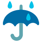 Emoji ☔ Ombrello Con Gocce Di Pioggia su Google Android 5.0.