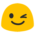 😉 Emoji Rosto Com Olho Piscando na Google Android 5.0.