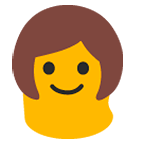 👩 Emoji Mulher na Google Android 5.0.