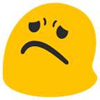 😟 Emoji Rosto Preocupado na Google Android 5.0.